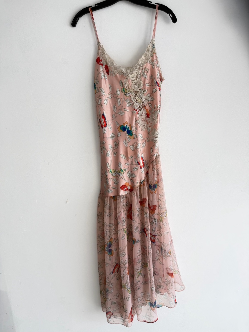 Victoria's Secret 80’s Vintage Butterfly Maxi Slip Dress Size Small 8573 - Picture 3 of 12